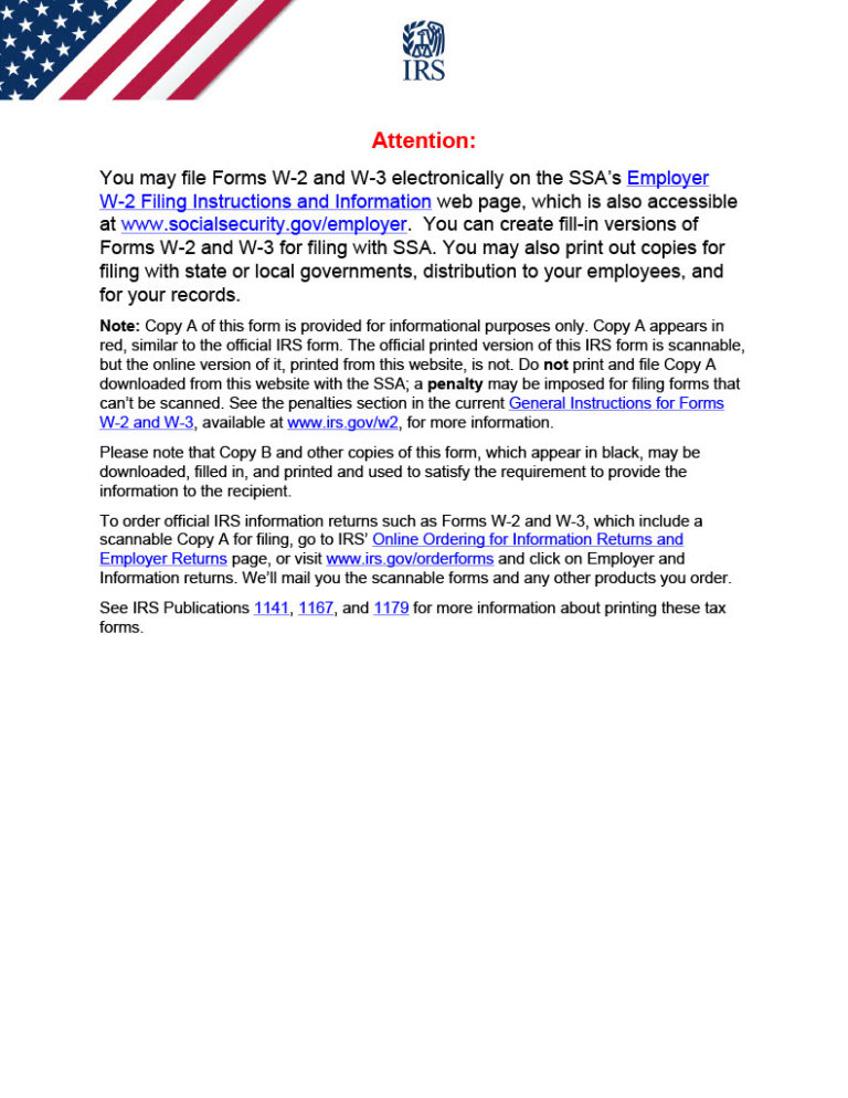 IRS W-2 Form 2022 Printable | IRS Tax Forms 2025