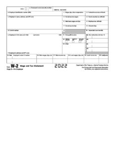 IRS W-2 Form 2022 Printable - IRS Tax Forms 2024