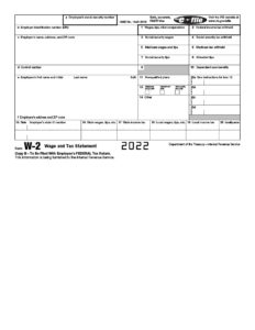 IRS W-2 Form 2022 Printable - IRS Tax Forms 2024