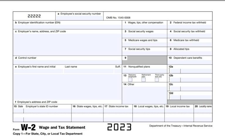 IRS W-2 Form 2023 PDF Printable | IRS Tax Forms 2025