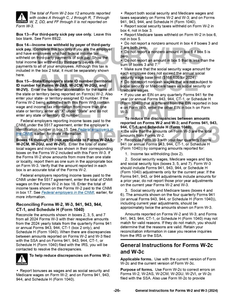 W2 Form 2024, Wage and Tax Statement IRS Tax Forms 2024