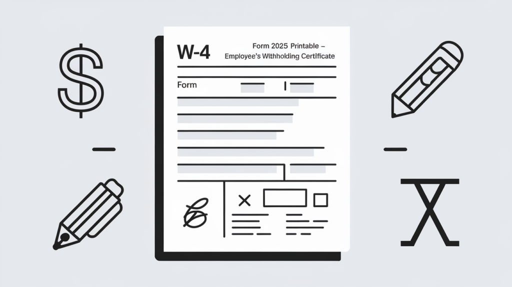 W4 Form 2025 Printable - Employee’s Withholding Certificate