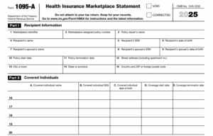 IRS Form 1095-A - Health Insurance Marketplace Statement