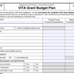 IRS Form 13977 - VITA Grant Budget Plan
