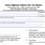 IRS Form 2290 - Heavy Highway Vehicle Use Tax Return