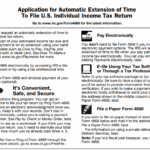 IRS Form 4868 - Application for Automatic Extension of Time to File U.S. Individual Income Tax Return