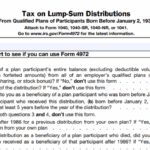 IRS Form 4972 - Tax on Lump-Sum Distributions