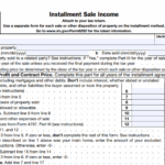 IRS Form 6252 - Installment Sale Income