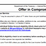 IRS Form 656 - Offer in Compromise
