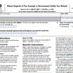 IRS Form 8050 - Direct Deposit of Tax Exempt or Government Entity Tax Refund
