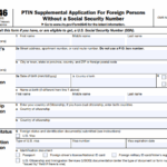 IRS Form 8946 - PTIN Supplemental Application For Foreign Persons Without a Social Security Number