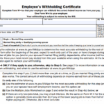 IRS Form W-4 - Employee's Withholding Certificate