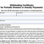 IRS Form W-4P - Withholding Certificate for Periodic Pension or Annuity Payments