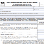 IRS Form W-8CE - Notice of Expatriation and Waiver of Treaty Benefits