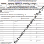 IRS Form 1023-EZ - Streamlined Application for Recognition of Exemption Under Section 501(c)(3) of the Internal Revenue Code