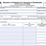 IRS Form 1041-T - Allocation of Estimated Tax Payments to Beneficiaries (Under Code section 643(g))