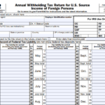 IRS Form 1042 - Annual Withholding Tax Return for U.S. Source Income of Foreign Persons