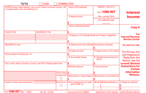 IRS Form 1099-INT - Interest Income