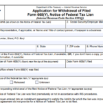 IRS Form 12277 - Application for Withdrawal of Filed IRS Form 668(Y), Notice of Federal Tax Lien (Internal Revenue Code Section 6323(j))