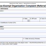IRS Form 13909 - Tax-Exempt Organization Complaint (Referral)