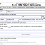 IRS Form 15103 - Form 1040 Return Delinquency