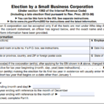 IRS Form 2553 - Election by a Small Business Corporation