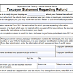 IRS Form 3911 - Taxpayer Statement Regarding Refund