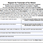 IRS Form 4506-T - Request for Transcript of Tax Return