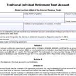 IRS Form 5305 - Traditional Individual Retirement Trust Account