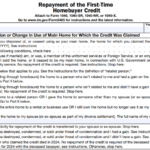 IRS Form 5405 - Repayment of the First-Time Homebuyer Credit
