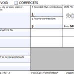IRS Form 5498-ESA - Coverdell ESA Contribution Information