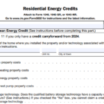 IRS Form 5695 - Residential Energy Credits