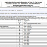 IRS Form 7004 - Application for Automatic Extension of Time To File Certain Business Income Tax, Information, and Other Returns