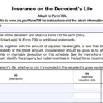 IRS Form 706 (Schedule D) - Insurance on the Decedent's Life