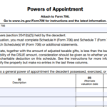 IRS Form 706 (Schedule H) - Powers of Appointment