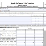 IRS Form 706 (Schedule Q) - Credit for Tax on Prior Transfers