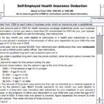 IRS Form 7206 - Self-Employed Health Insurance Deduction