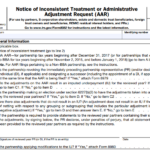 IRS Form 8082 - Notice of Inconsistent Treatment or Administrative Adjustment Request (AAR)