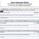 IRS Form 8282 - Donee Information Return (Sale, Exchange or Other Disposition of Donated Property)