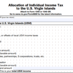 IRS Form 8689 - Allocation of Individual Income Tax to the U.S. Virgin Islands