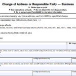 IRS Form 8822-B - Change of Address or Responsible Party - Business