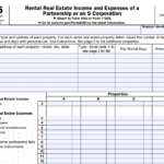IRS Form 8825 - Rental Real Estate Income and Expenses of a Partnership or an S Corporation