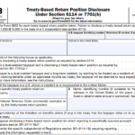 IRS Form 8833 - Treaty-Based Return Position Disclosure Under Section 6114 or 7701(b)