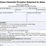 IRS Form 8840 - Closer Connection Exception Statement for Aliens