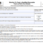 IRS Form 8855 - Election to Treat a Qualified Revocable Trust as Part of an Estate