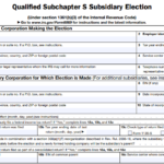 IRS Form 8869 - Qualified Subchapter S Subsidiary Election