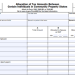 IRS Form 8958 - Allocation of Tax Amounts Between Certain Individuals in Community Property States
