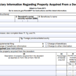 IRS Form 8971 (Schedule A) - Beneficiary Information Regarding Property Acquired From a Decedent