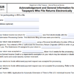 IRS Form 9325 - Acknowledgement and General Information for Taxpayers Who File Returns Electronically