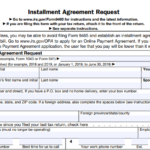 IRS Form 9465 - Installment Agreement Request